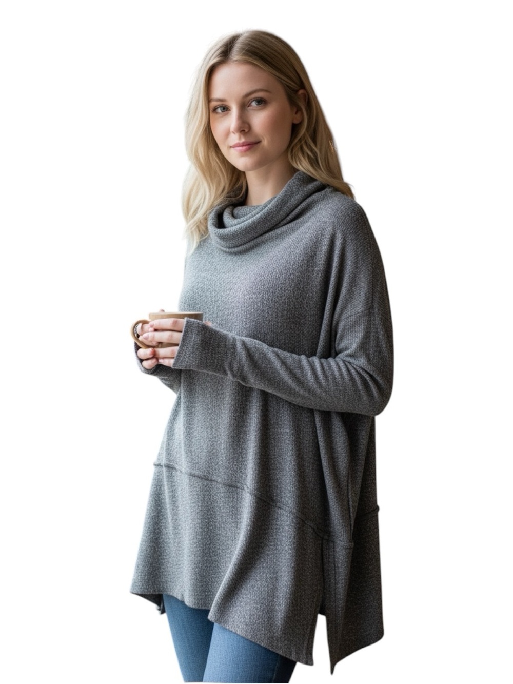 We The Free Londontown Lightweight Thermal Top Light Gray Sz S Like New